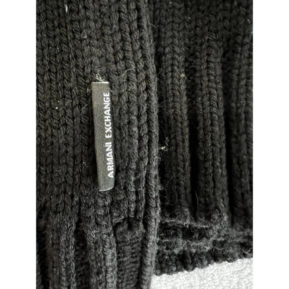 Armani Exchange A|X Mens Fair Isle Sweater Cable Knit Crew Neck heavyweight XXL - Picture 7 of 11